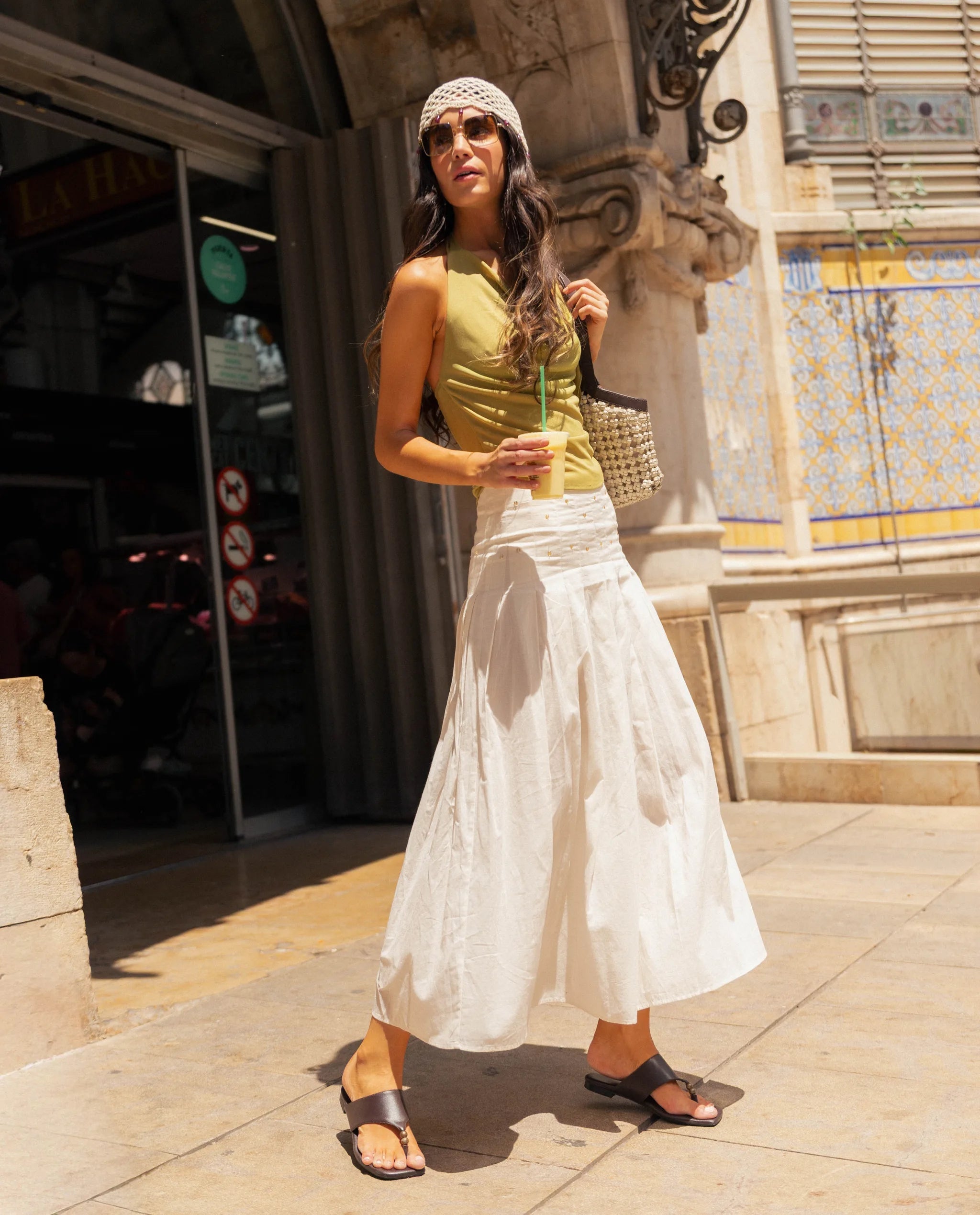 FALDA BURNT BLUSH · BLANCO