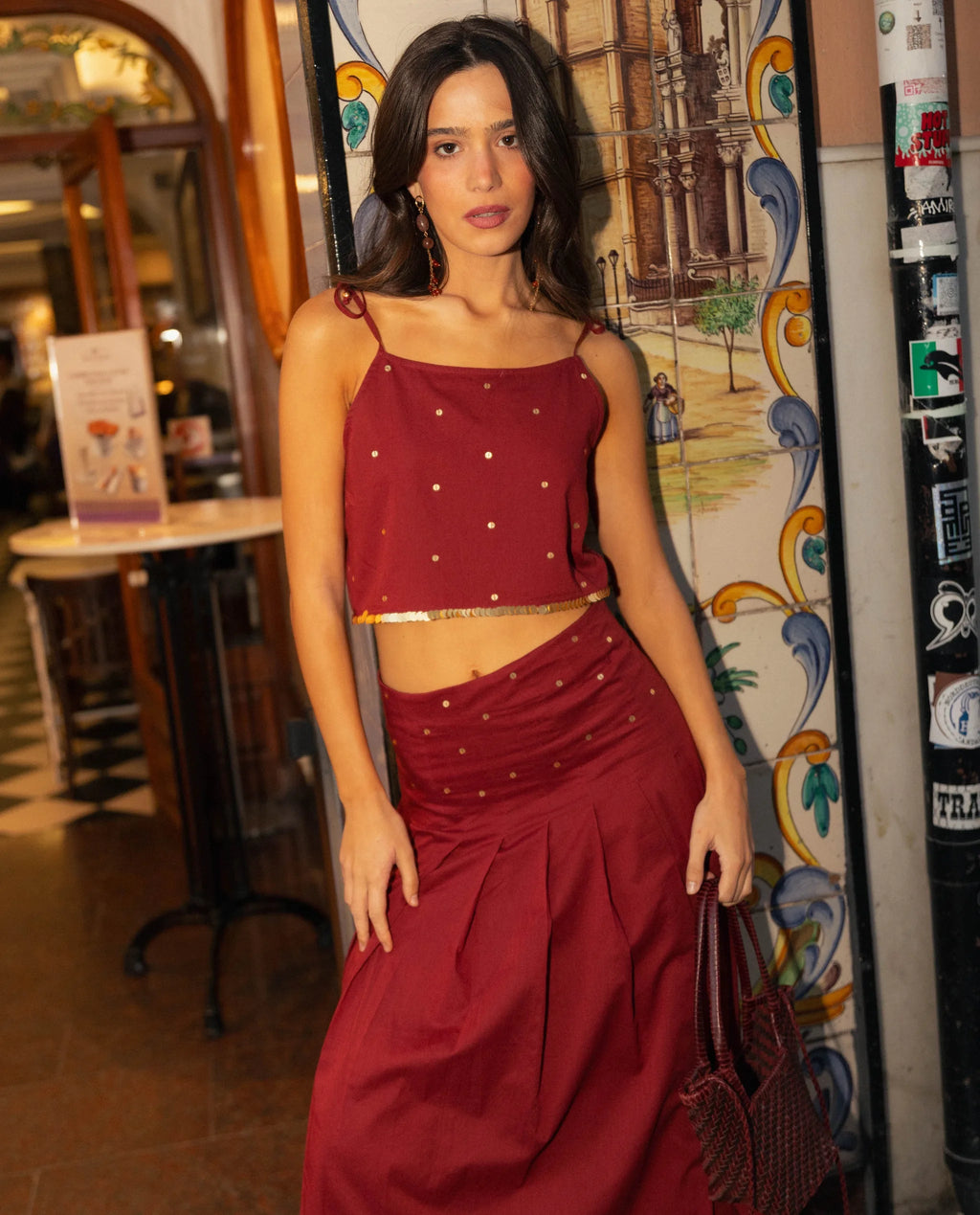 FALDA BURNT BLUSH · TERRACOTA