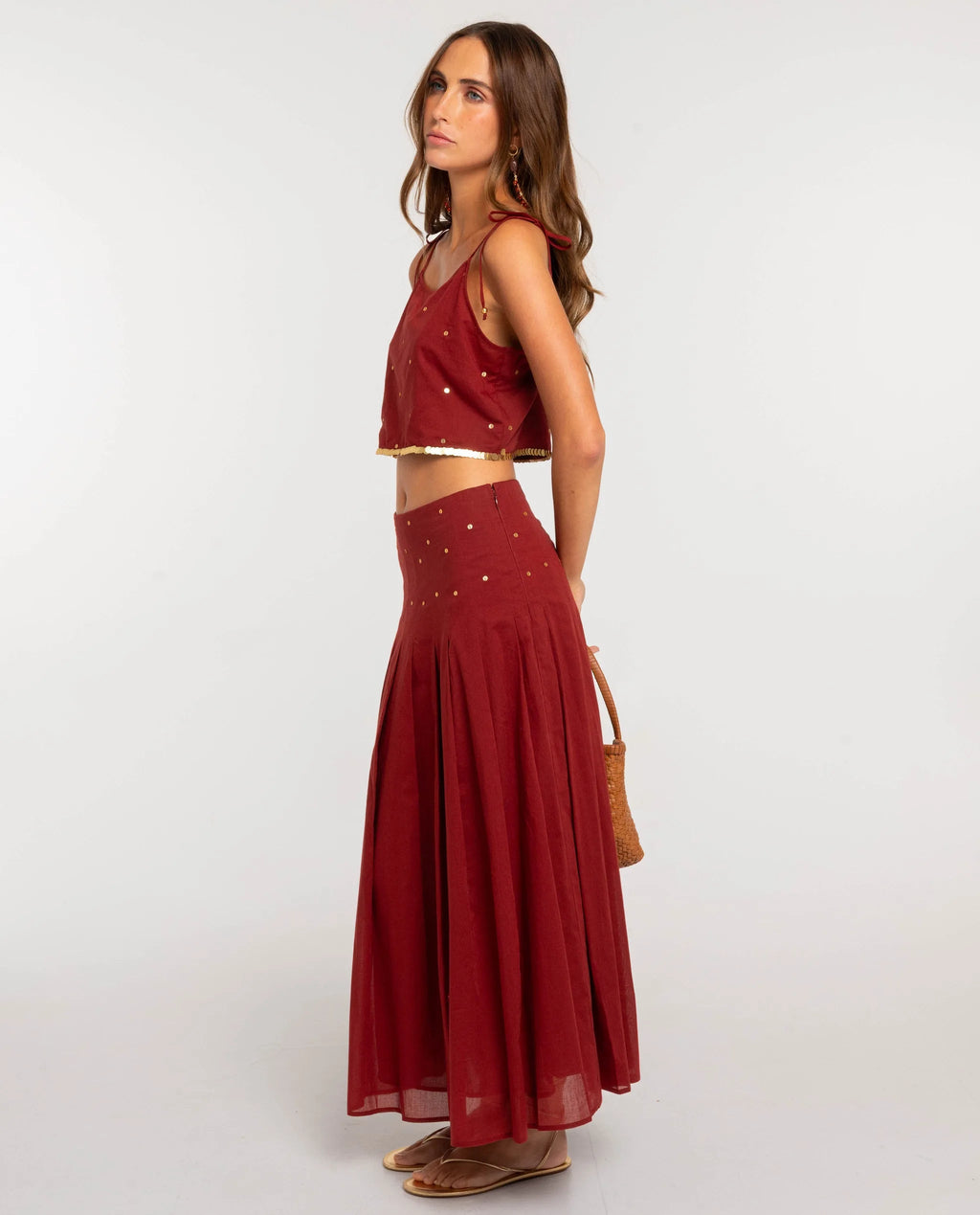 FALDA BURNT BLUSH · TERRACOTA